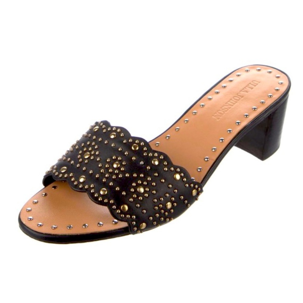 Ulla Johnson Rare Studded heeled Slides. Great for Travel/Vacay.